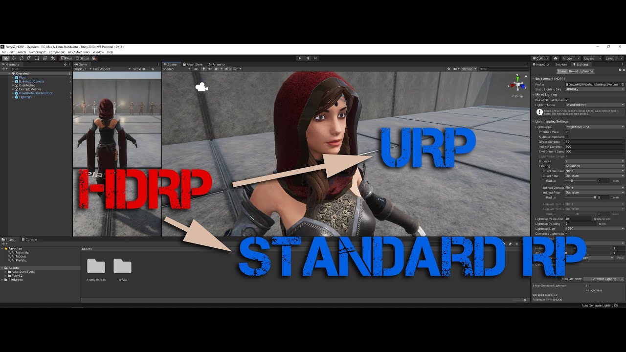 How to swap my character from HDRP to STANDARD and URP RP - YouTube