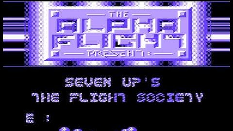 C64 One File Demo: The Flight Society by Alpha Flight! 1987