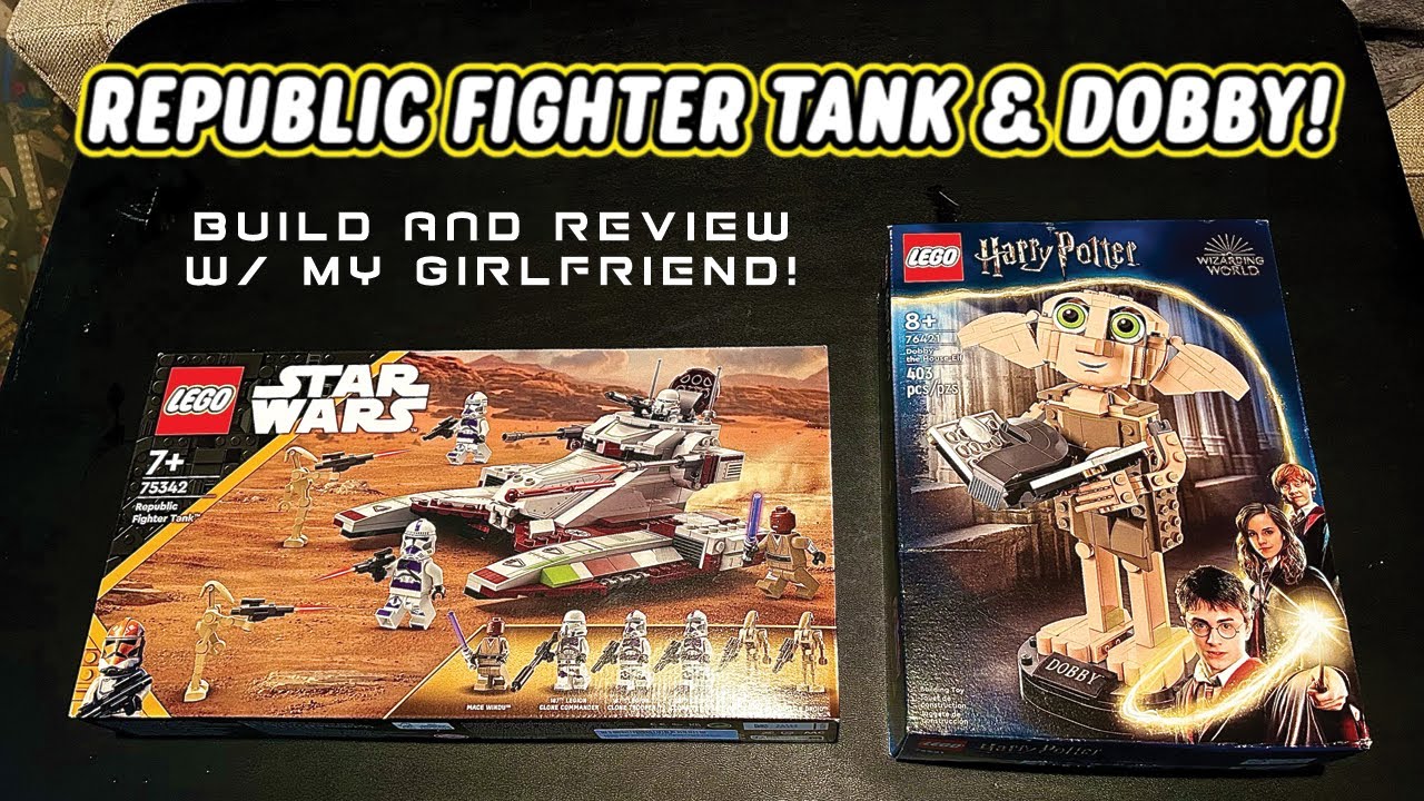 LEGO Star Wars 75342 Republic Fighter Tank & LEGO Harry Potter 76421 Dobby BUILD & REVIEW w/GF!