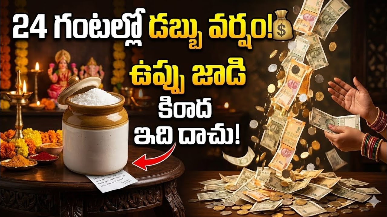  24 గంటల్లో డబ్బులు రావడం 😲 మొదలవుతుంది దీన్ని ఉప్పు జాడి కింద  దాచి పెట్టితే ఎగిరి గంతులు వేసేంత...