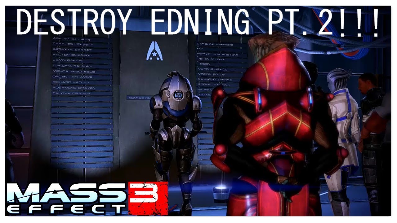 DESTROY ENDING PT.2!!! Mass Effect 3 (Garrus Romance) YouTube