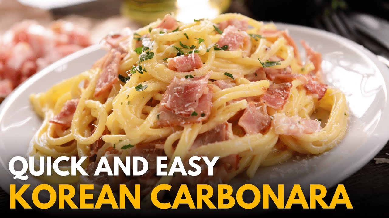 Quick and Easy Korean Carbonara Recipe YouTube