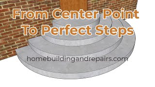 How to Lay Out Round Step Stairs Using Circles and a Center Point - Beginner Tutorial