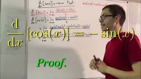 d/dx cosx = -sinx Proof (ILIEKMATHPHYSICS)