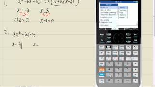 Technology in College Algebra - Factoring Trinomials - HP Prime
