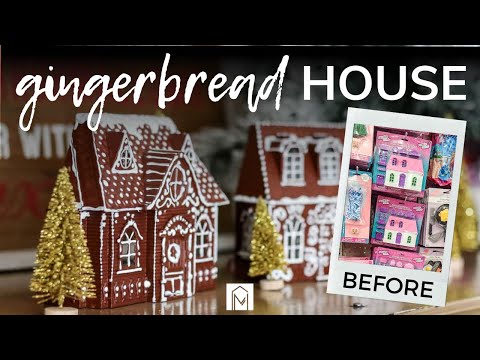 Easy DIY Dollar Tree Dollhouse Gingerbread House For Christmas