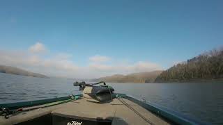 Lake Cumberland KY winter bass fishing  (Metallica Turn the page)