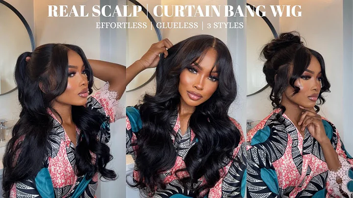 EFFORTLESS 🔥 GLUELESS HD Real Scalp™ CURTAIN BANG WIG | 3 Styles w/ 1 Wig ft UNICE Hair