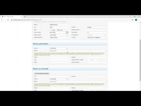eVS Prijava za vpis: Osebni podatki, stalno prebivališče in naslov za obveščanja