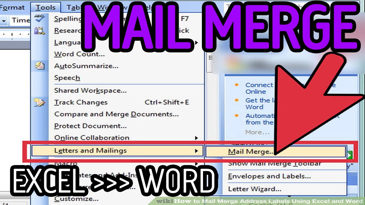 Mail Merge Using Multiple Worksheets Excel