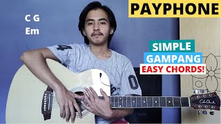 CHORD SIMPLE GAMPANG (Payphone - Maroon 5) (Tutorial Gitar) Easy Chords!