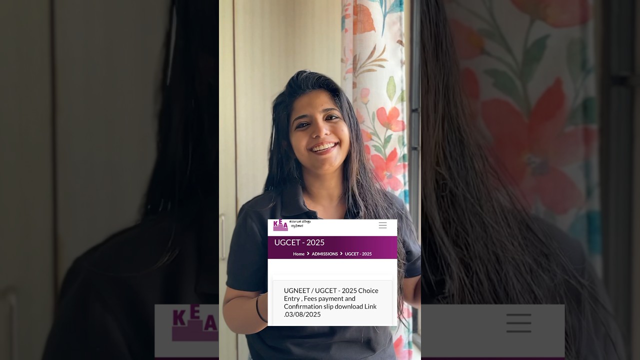 KCET 2025 🔔 Choice Entry, Fee Payment & Confirmation Slip Link LIVE! 