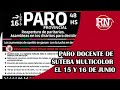 Paro docente de SUTEBA Multicolor el 15 y 16 de junio