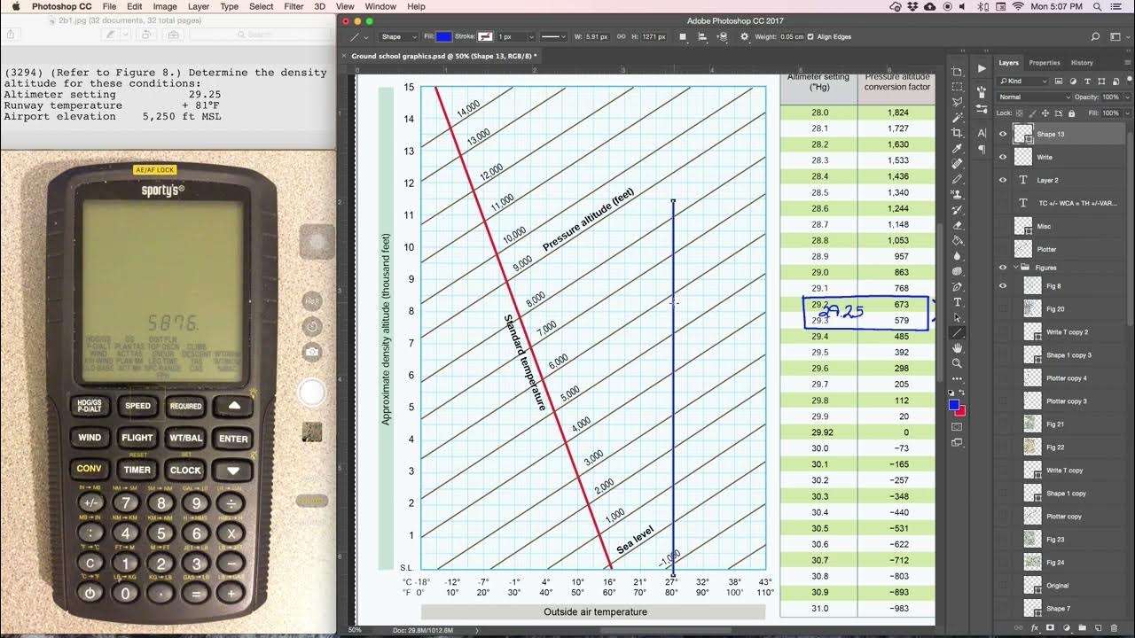 Sporty's E6B Pressure Density and Altitude Question 3294 YouTube
