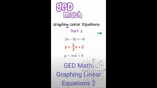 GED MATH SHORT: Graphing Linear Equations 2