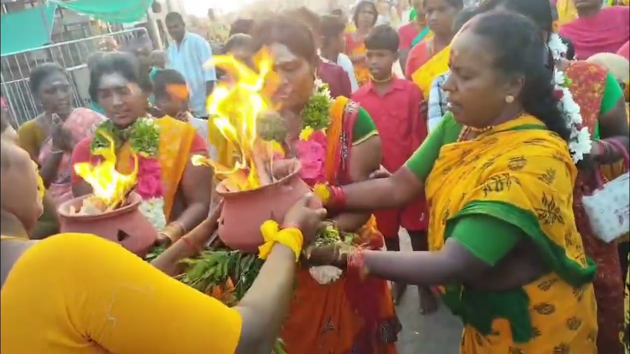 வெட்டுக்காடு   சமயபுரம் பக்தர்கள் இன்று காலையில் சமயபுரத்தில் அக்கினி சக்தி எடுத்தல் 