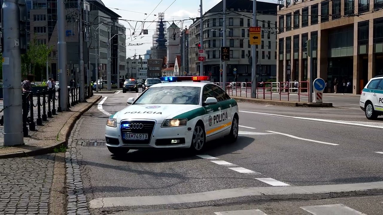 First Lady USA Jill Biden in Slovakia 9.5.2022 - VIP Police Escort