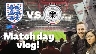 ENGLAND vs GERMANY at Wembley - Match day vlog | A day in our life !