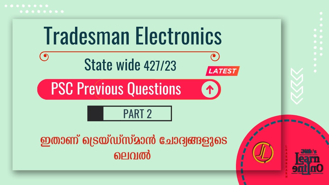 Tradesman Electronics | Previous Questions | Part 2 | Latest PSC Questions