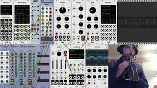 EWI1 homemade Arduino MIDI wind controller with VCV Rack