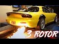 20B 3 Rotor RX7 SCREAMS 10,000RPM on the Street - Amazing Sounds!
