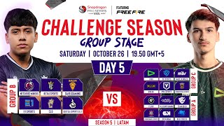 Free Fire Challenge Season Day 5 | Season 5 | LATAM