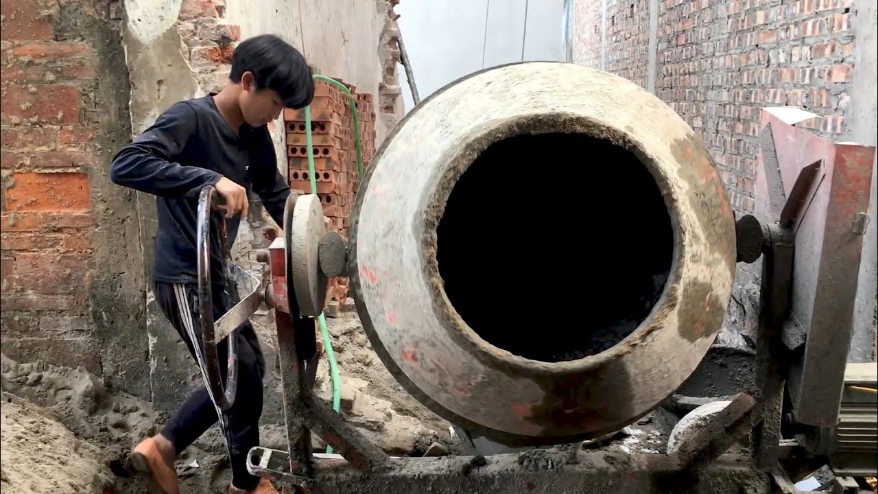 How to Mix small amount of Sand Cement Mortar by Mini Concrete Mixer