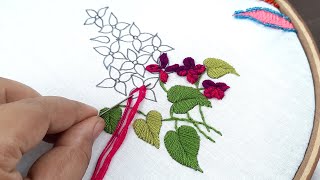 Hand Embroidery Flower Design | 3D embroidery bouquet| loop chain stitch# 381