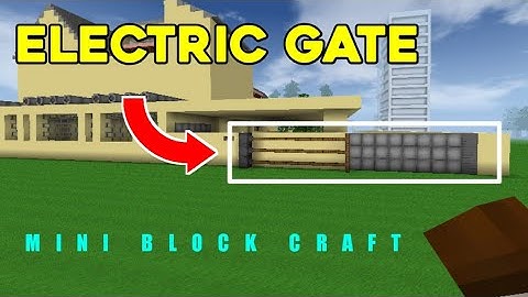 [MINI BLOCK CRAFT] how to make electric gate #miniblockcraft