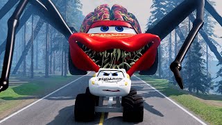Live Epic Escape From Lightning McQueen Eater Monsters in BeamNG.Drive! Insane Crashes & Stunts screenshot 5