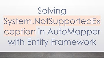 Solving System.NotSupportedException in AutoMapper with Entity Framework