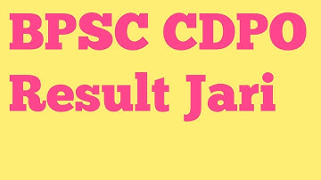 BPSC CDPO Result jari