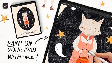 Make this CUTE HALLOWEEN CAT with me! 🎃😺 (step-by-step tutorial in Procreate)