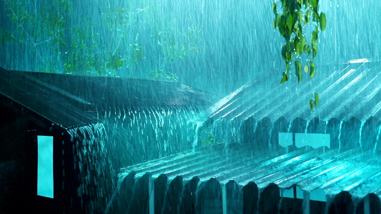 NO ADS Fall Asleep In 3 Minutes With Heavy Rain And Powerful Thunder On Stormy Night