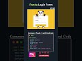 🐼 Panda Login Form Using CSS 🤩 | #FQ
