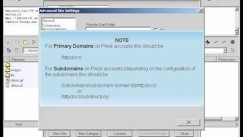 Configuring accounts in Core FTP
