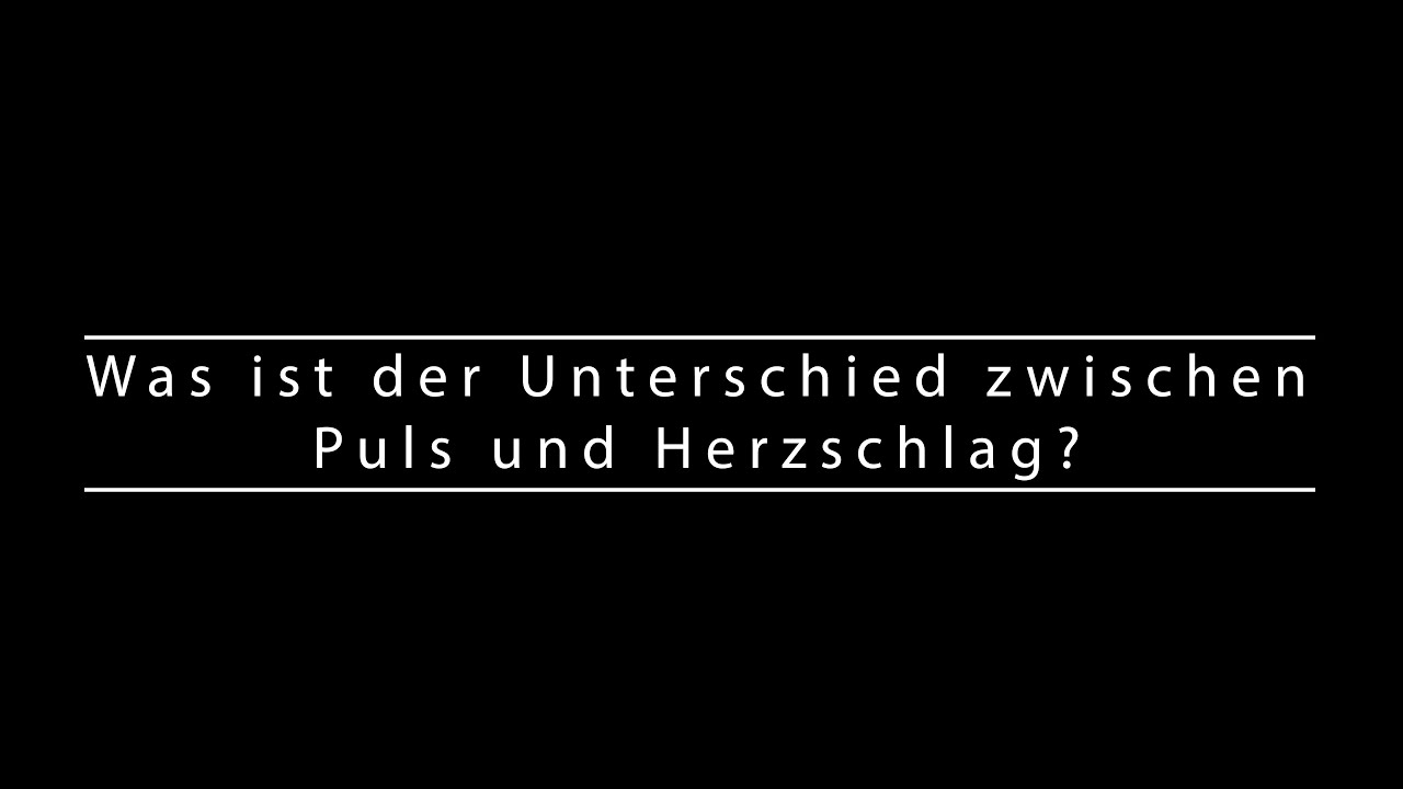 Was ist der Unterschied zwischen Puls und Herzfrequenz // Gesundheit YouTube Was ist der Unterschied zwischen Puls und Herzfrequenz // Gesundheit YouTube