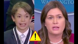 Sarah Sanders Gets Emotional and Almost Cries When Little Boy Asks About Feeling Safe At School