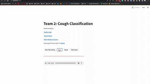 Cough Detection App Demo