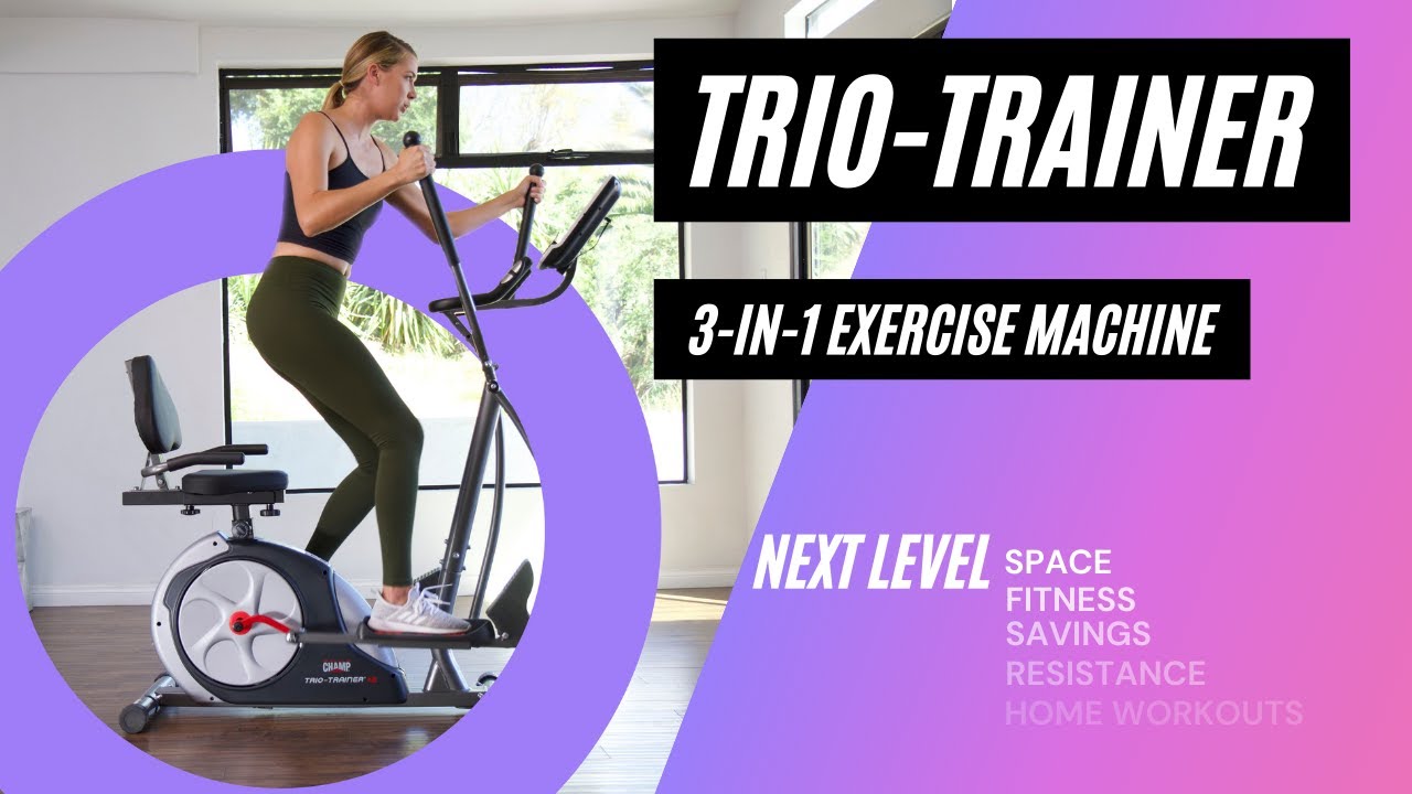 Trio-Trainer Machine 3 in 1 Elliptical Trainer Upright Bike and Recumbent  Bike 