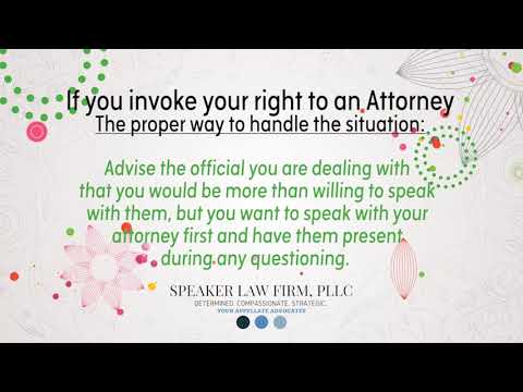 Speaker Law Firm-What to do if Arrested