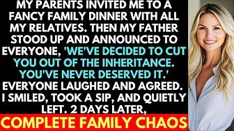 Family Invited Me to Fancy Dinner To Humiliate Me & Announce I'd Been Cut From Their Inheritance...