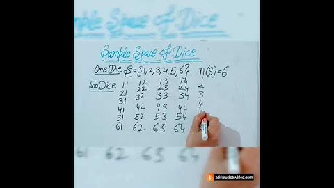 sample space of dice