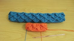 Mini Crochet Tutorial || Tutorial Merajut Motif Sisik - Crocodile Stitch - Durasi: 16.17. 