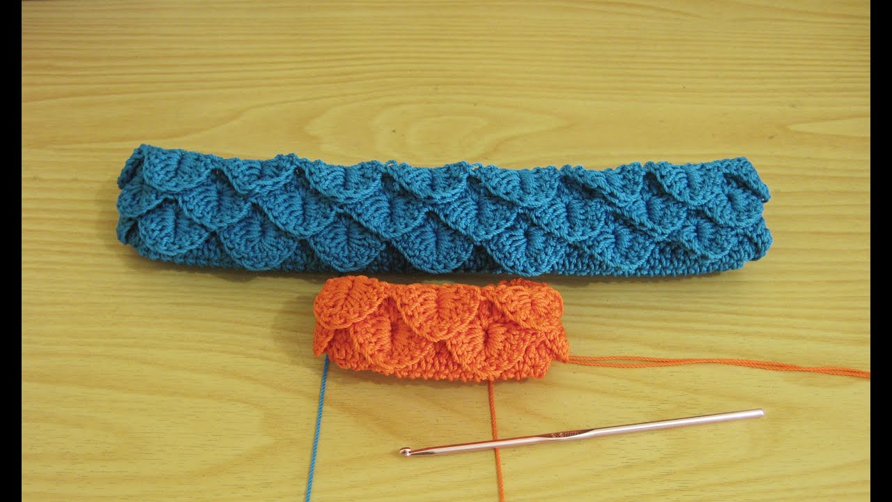 Crochet Tutorial Merajut Motif Sisik Crocodile Stitch YouTube