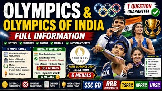 Olympics & India at Olympics Full Information💯 | SSC GD | RRB Constable/SI | TSPSC | APPSC | UPSC