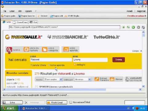 Estrarre indirizzi, telefoni ed e-mail da Pagine Gialle
