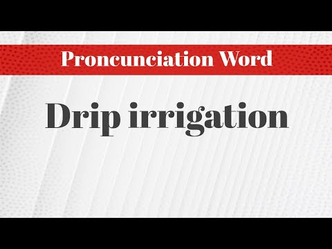 Drip irrigation pronunciation,
