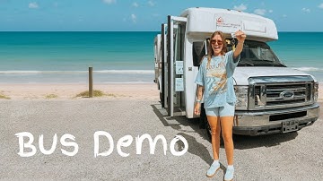Bus demo 🚍🛠️ building my cozy art studio cottage on wheels | SHUTTLE BUS CONVERSION 