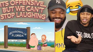 It's OFFENSIVE.. But We CAN'T STOP Laughing | Family Guy ROASTING Every Place On Earth Reaction